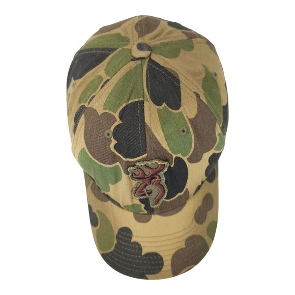 Browning Camo FlexFit L/XL Camo Cap Hat Baseball Hunter Trucker Embroidered Logo - Picture 6 of 14
